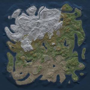 Thumbnail Rust Map: Procedural Map, Size: 4500, Seed: 1806415601, 14 Monuments