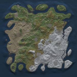 Thumbnail Rust Map: Procedural Map, Size: 4250, Seed: 1820054038, 19 Monuments