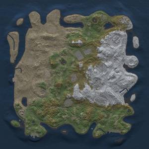 Thumbnail Rust Map: Procedural Map, Size: 4250, Seed: 719702551, 19 Monuments