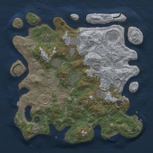 Thumbnail Rust Map: Procedural Map, Size: 4000, Seed: 1712374485, 18 Monuments