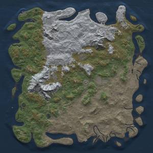 Thumbnail Rust Map: Procedural Map, Size: 6000, Seed: 851919, 19 Monuments