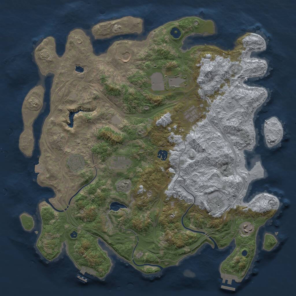 Rust Map: Procedural Map, Size: 4250, Seed: 1468243759, 15 Monuments