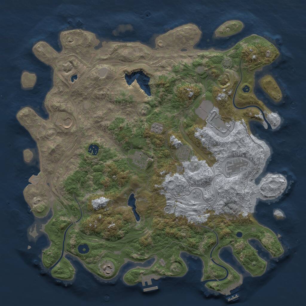 Rust Map: Procedural Map, Size: 4250, Seed: 1428804919, 14 Monuments
