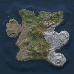 Thumbnail Rust Map: Procedural Map, Size: 2500, Seed: 19284651, 10 Monuments