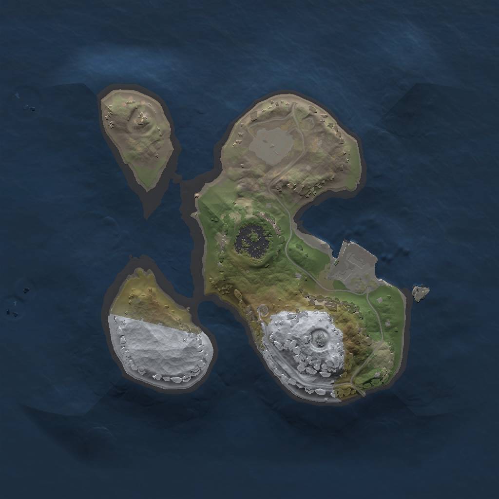 Rust Map: Procedural Map, Size: 1500, Seed: 234378315, 3 Monuments