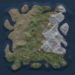 Thumbnail Rust Map: Procedural Map, Size: 3900, Seed: 79534666, 18 Monuments