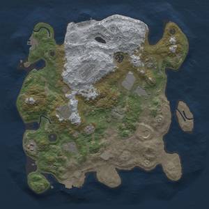 Thumbnail Rust Map: Procedural Map, Size: 3600, Seed: 1474321936, 17 Monuments