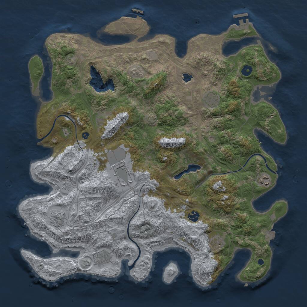 Rust Map: Procedural Map, Size: 4250, Seed: 12540, 13 Monuments