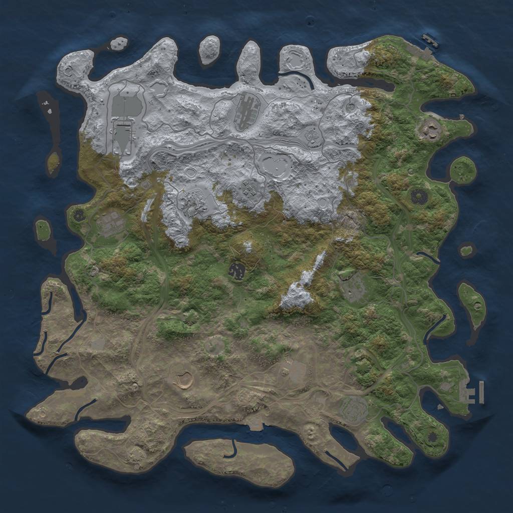 Rust Map: Procedural Map, Size: 4500, Seed: 1527080773, 19 Monuments