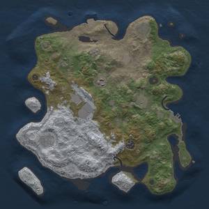 Thumbnail Rust Map: Procedural Map, Size: 3500, Seed: 539940701, 15 Monuments