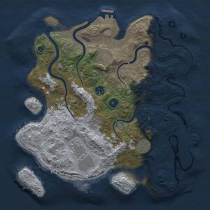 Thumbnail Rust Map: Procedural Map, Size: 3500, Seed: 539940701, 12 Monuments