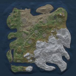 Thumbnail Rust Map: Procedural Map, Size: 4000, Seed: 1877428140, 18 Monuments