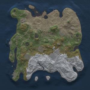 Thumbnail Rust Map: Procedural Map, Size: 3500, Seed: 471618676, 17 Monuments