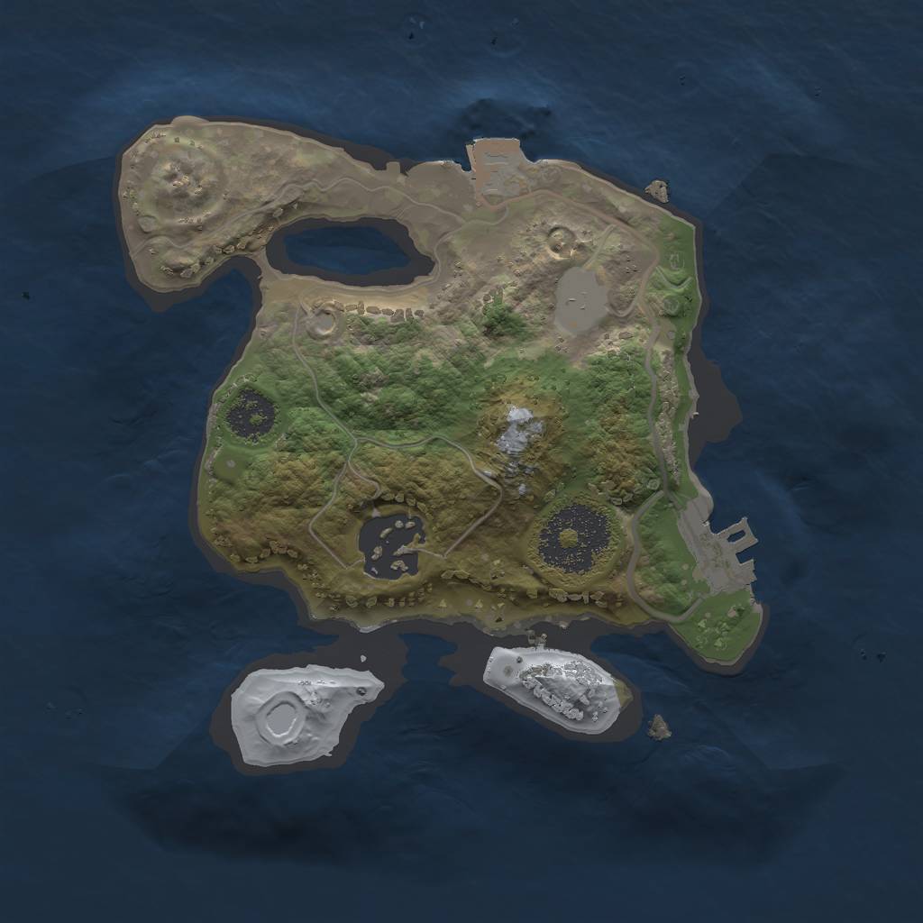 Rust Map: Procedural Map, Size: 2000, Seed: 42123, 5 Monuments