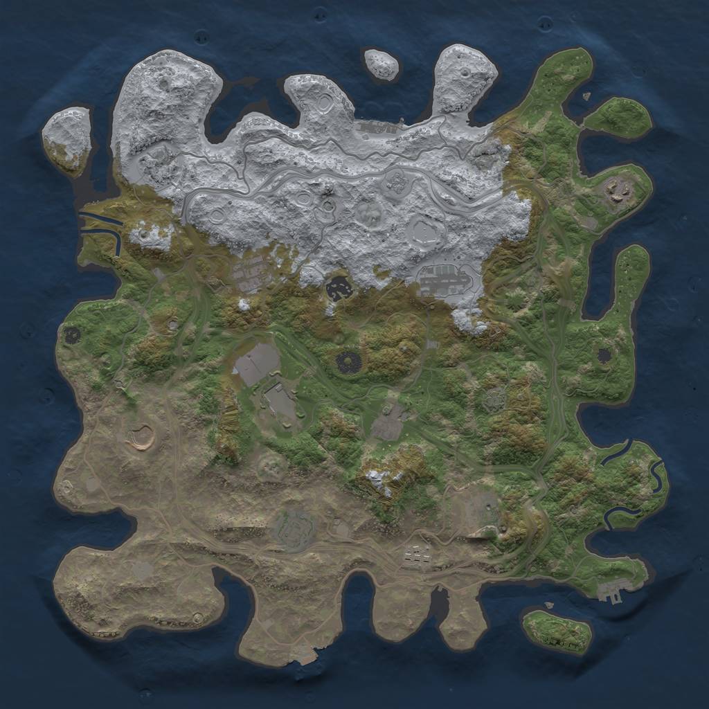 Rust Map: Procedural Map, Size: 4250, Seed: 13123, 19 Monuments