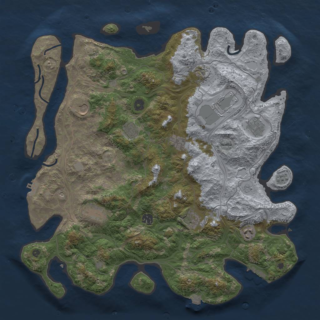 Rust Map: Procedural Map, Size: 4250, Seed: 16113823, 19 Monuments