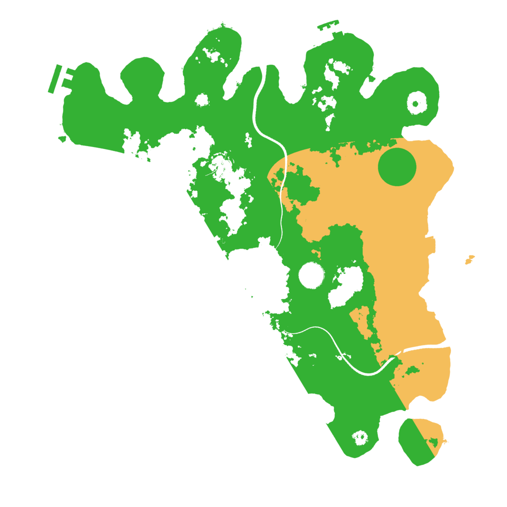 Biome Rust Map: Procedural Map, Size: 3500, Seed: 609519104