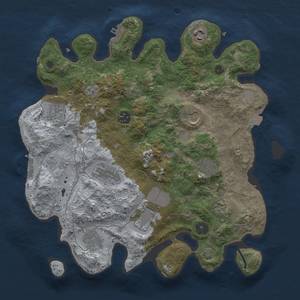 Thumbnail Rust Map: Procedural Map, Size: 3500, Seed: 609519104, 18 Monuments