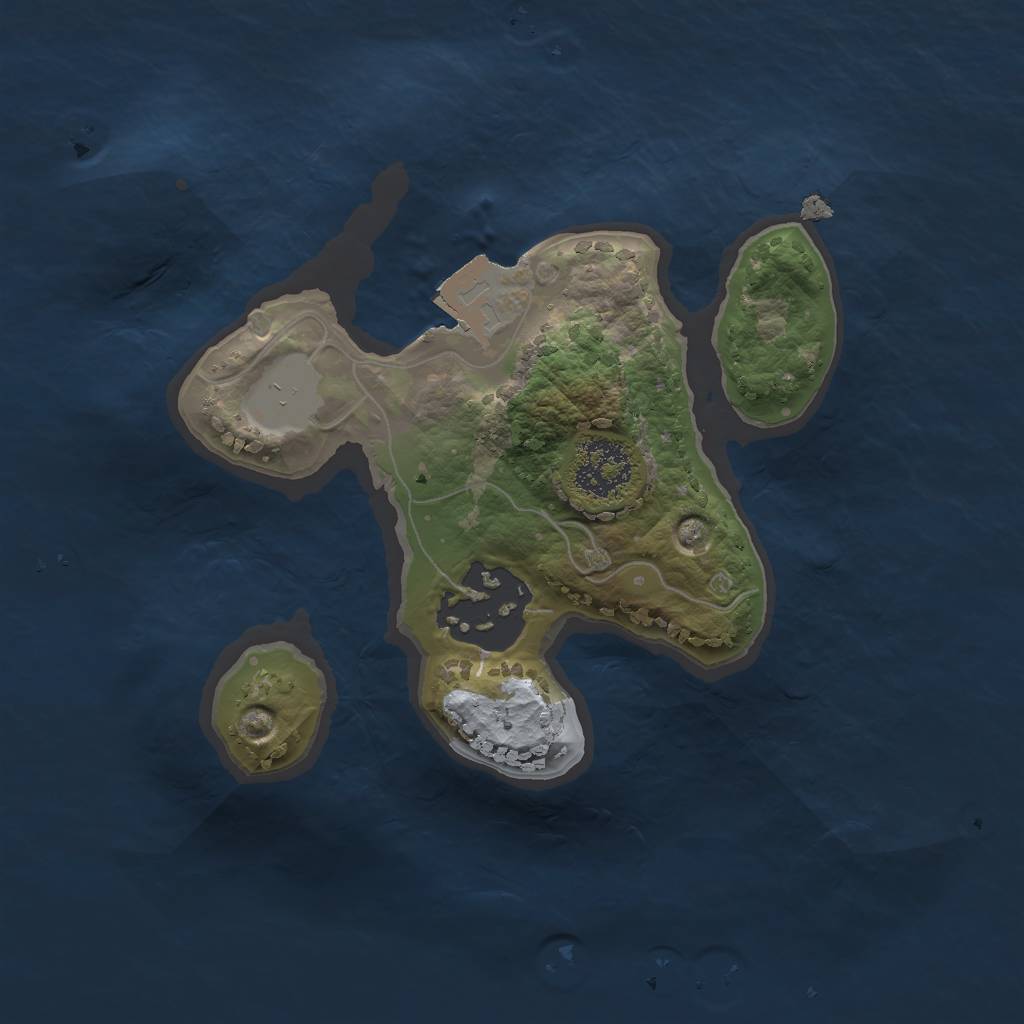 Rust Map: Procedural Map, Size: 1725, Seed: 32429, 4 Monuments