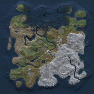 Thumbnail Rust Map: Procedural Map, Size: 4000, Seed: 966397357, 16 Monuments