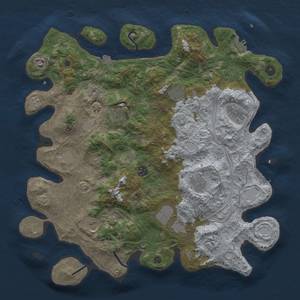 Thumbnail Rust Map: Procedural Map, Size: 4250, Seed: 2047996494, 19 Monuments