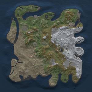 Thumbnail Rust Map: Procedural Map, Size: 3600, Seed: 1132849088, 15 Monuments