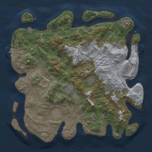 Thumbnail Rust Map: Procedural Map, Size: 4250, Seed: 1289663700, 19 Monuments