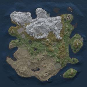 Thumbnail Rust Map: Procedural Map, Size: 3500, Seed: 1124967019, 16 Monuments