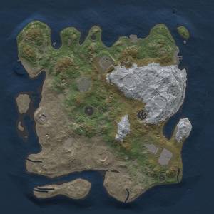 Thumbnail Rust Map: Procedural Map, Size: 3500, Seed: 985253523, 15 Monuments