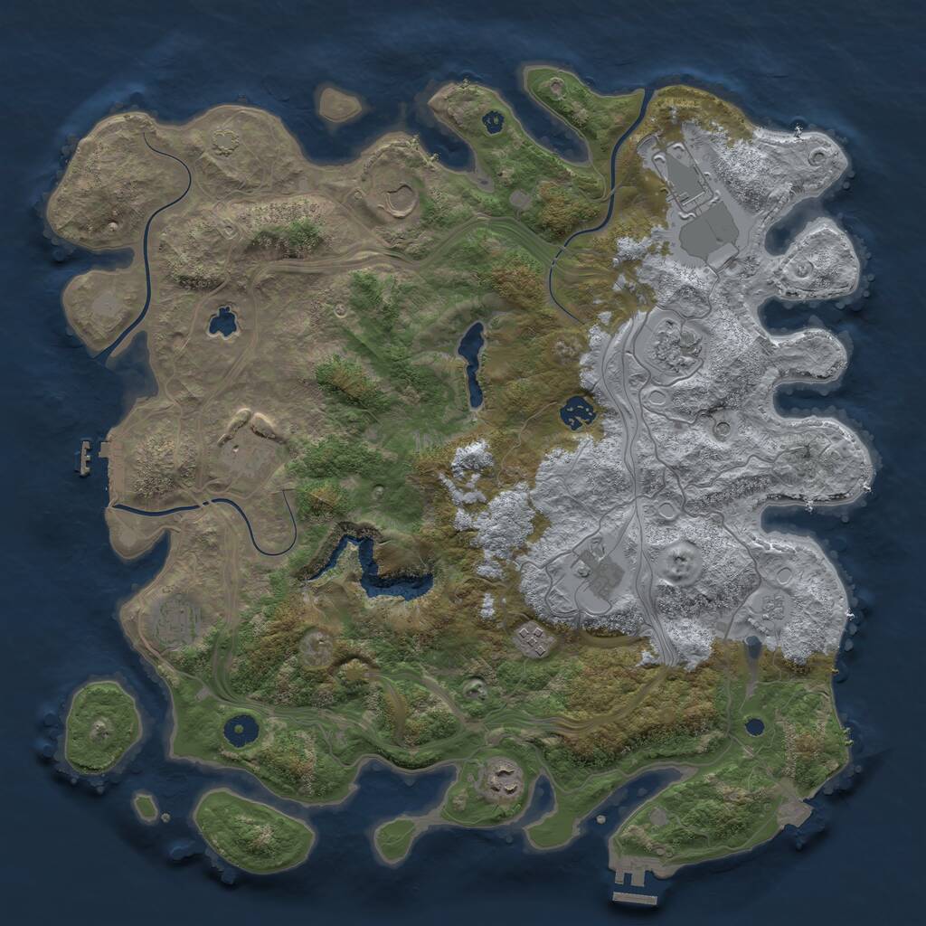 Rust Map: Procedural Map, Size: 4250, Seed: 1789910494, 15 Monuments