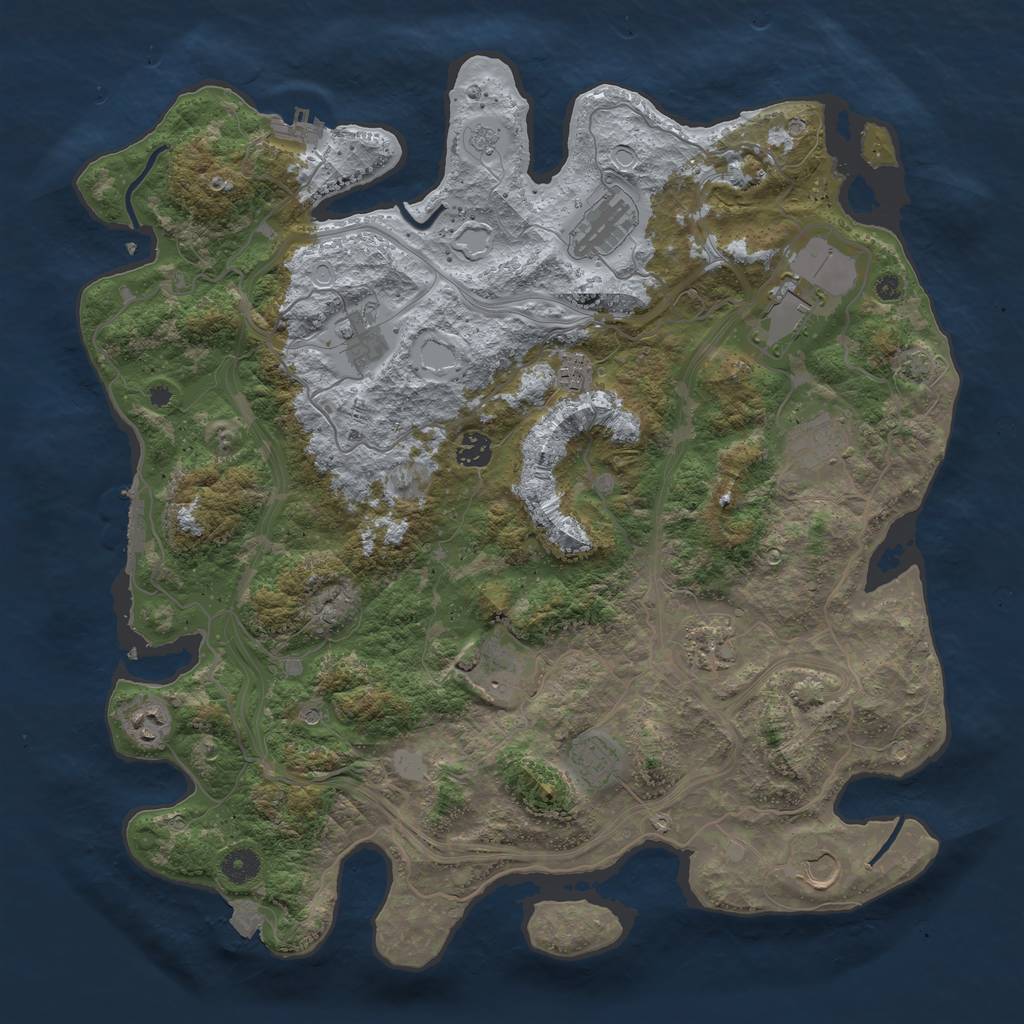 Rust Map: Procedural Map, Size: 4250, Seed: 1874609306, 19 Monuments