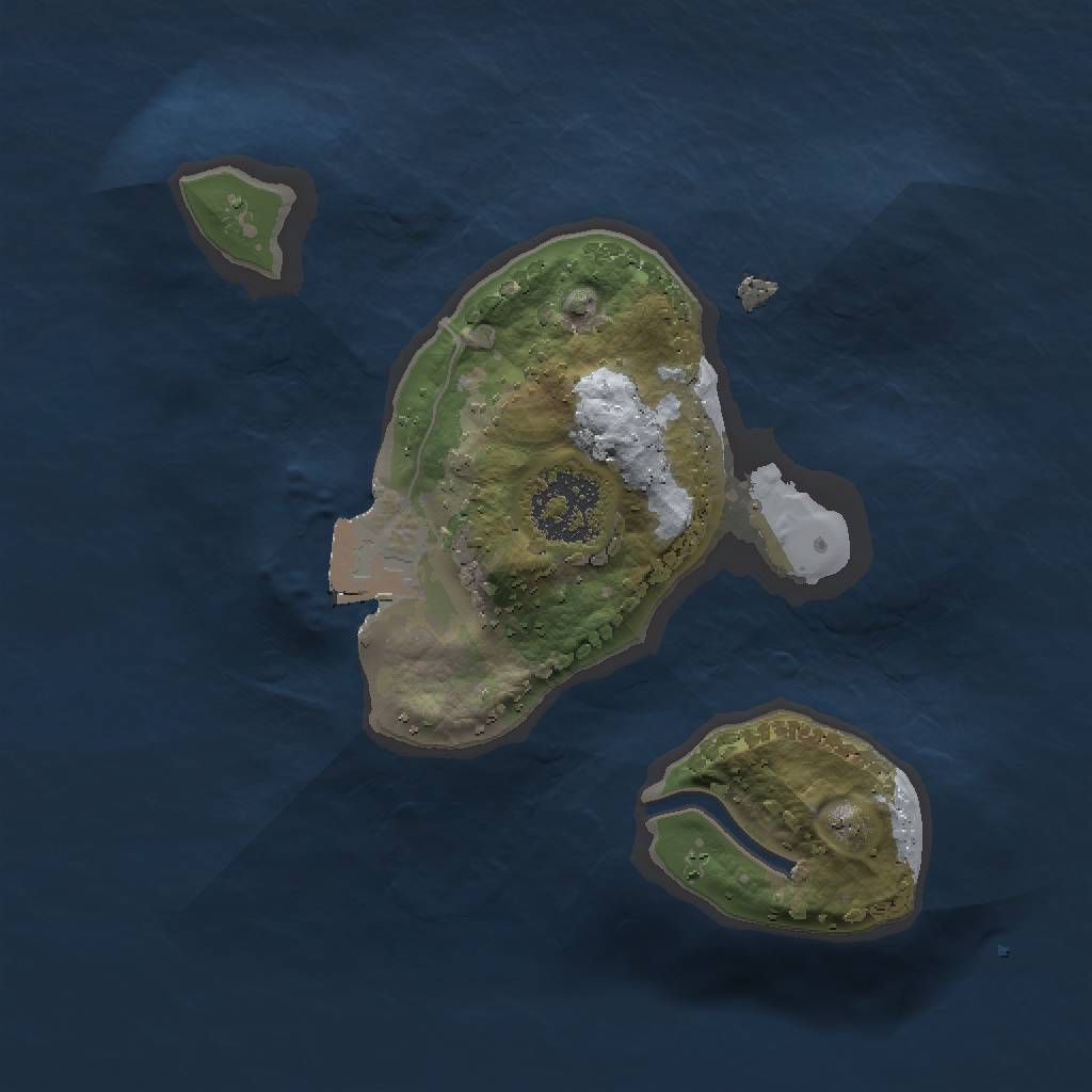 Rust Map: Procedural Map, Size: 1500, Seed: 95095905, 3 Monuments