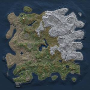 Thumbnail Rust Map: Procedural Map, Size: 4250, Seed: 4563185, 14 Monuments