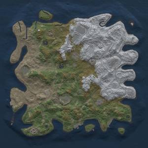 Thumbnail Rust Map: Procedural Map, Size: 4250, Seed: 4563185, 19 Monuments