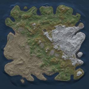 Thumbnail Rust Map: Procedural Map, Size: 4500, Seed: 2007050084, 19 Monuments