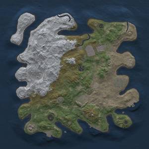 Thumbnail Rust Map: Procedural Map, Size: 3500, Seed: 111011112, 15 Monuments
