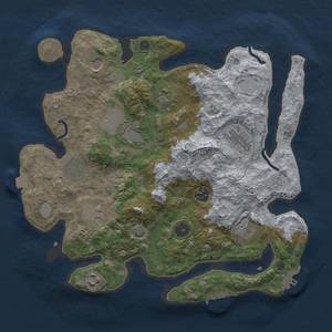 Thumbnail Rust Map: Procedural Map, Size: 3500, Seed: 1824777, 17 Monuments