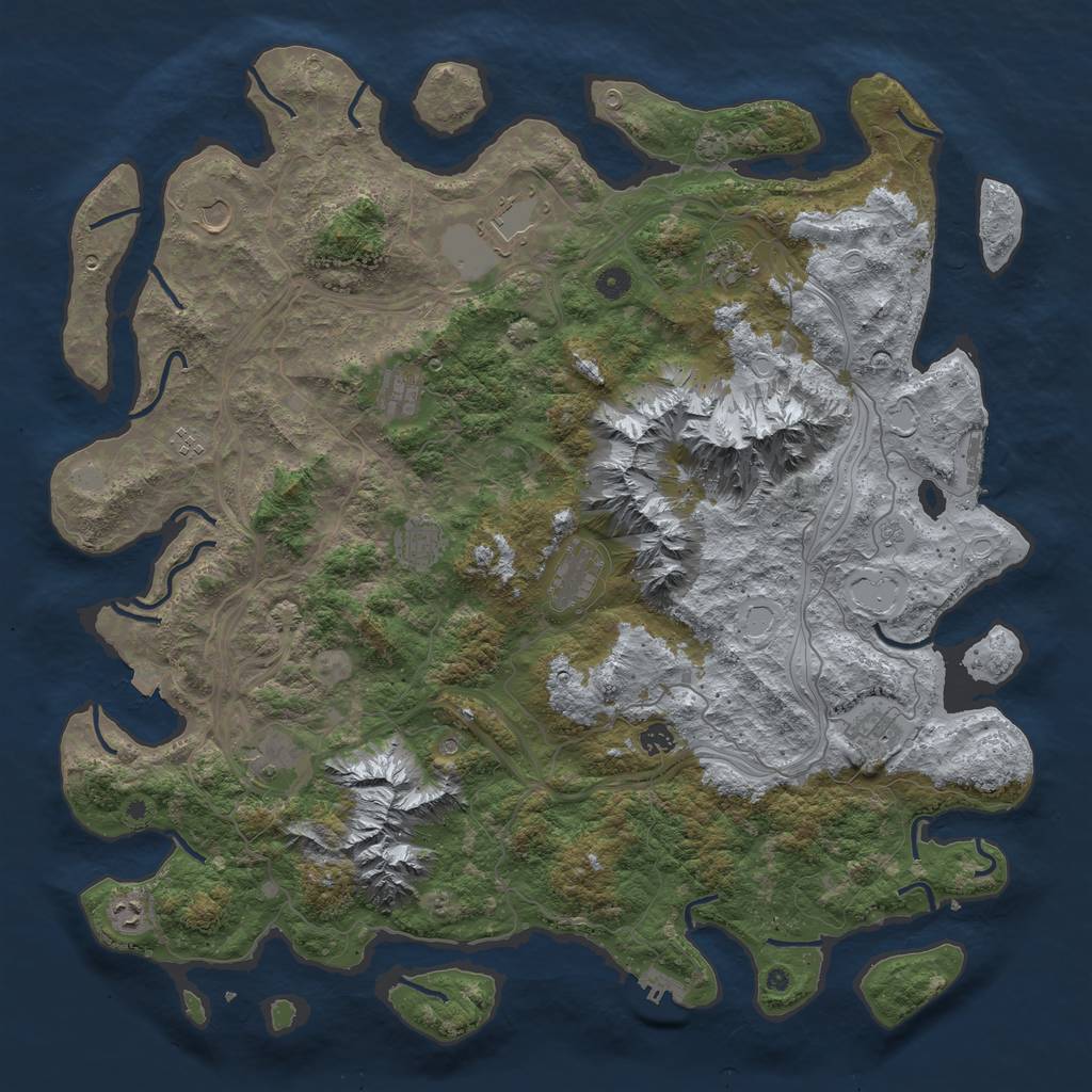 Rust Map: Procedural Map, Size: 5000, Seed: 59989167, 19 Monuments