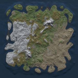 Thumbnail Rust Map: Procedural Map, Size: 5000, Seed: 88765443, 19 Monuments