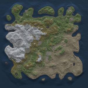 Thumbnail Rust Map: Procedural Map, Size: 4500, Seed: 144185248, 19 Monuments