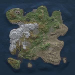 Thumbnail Rust Map: Procedural Map, Size: 3000, Seed: 1509203071, 13 Monuments