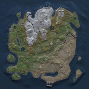 Thumbnail Rust Map: Procedural Map, Size: 3500, Seed: 154624258, 14 Monuments