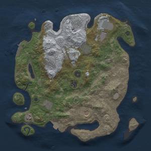 Thumbnail Rust Map: Procedural Map, Size: 3500, Seed: 154624258, 17 Monuments