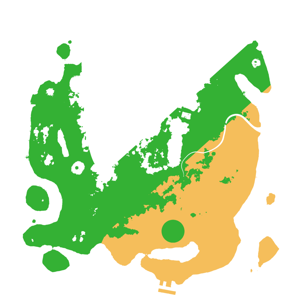 Biome Rust Map: Procedural Map, Size: 3500, Seed: 154624258
