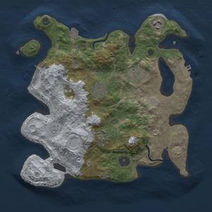 Thumbnail Rust Map: Procedural Map, Size: 3000, Seed: 264854478, 12 Monuments