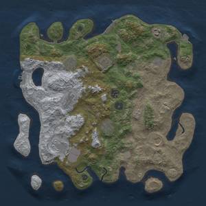 Thumbnail Rust Map: Procedural Map, Size: 3700, Seed: 1778266983, 18 Monuments