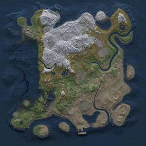 Thumbnail Rust Map: Procedural Map, Size: 3650, Seed: 113512432, 15 Monuments