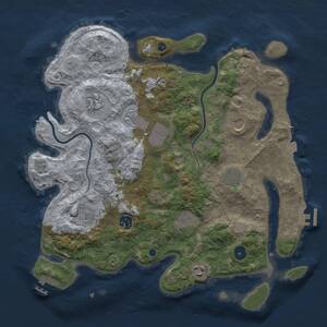 Thumbnail Rust Map: Procedural Map, Size: 3750, Seed: 75233059, 15 Monuments