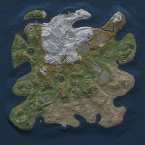 Thumbnail Rust Map: Procedural Map, Size: 3500, Seed: 8188400, 16 Monuments