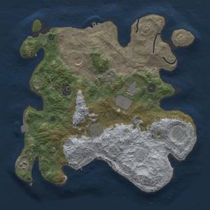 Thumbnail Rust Map: Procedural Map, Size: 3500, Seed: 59138621, 15 Monuments